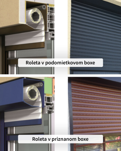 Montáž roliet do podomietkových boxov alebo pomocou krycích plechov